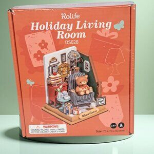RoLife By ROBOTIME #DSO28 DIY Mini-House -Holiday Living Room Ages 14yrs & Up